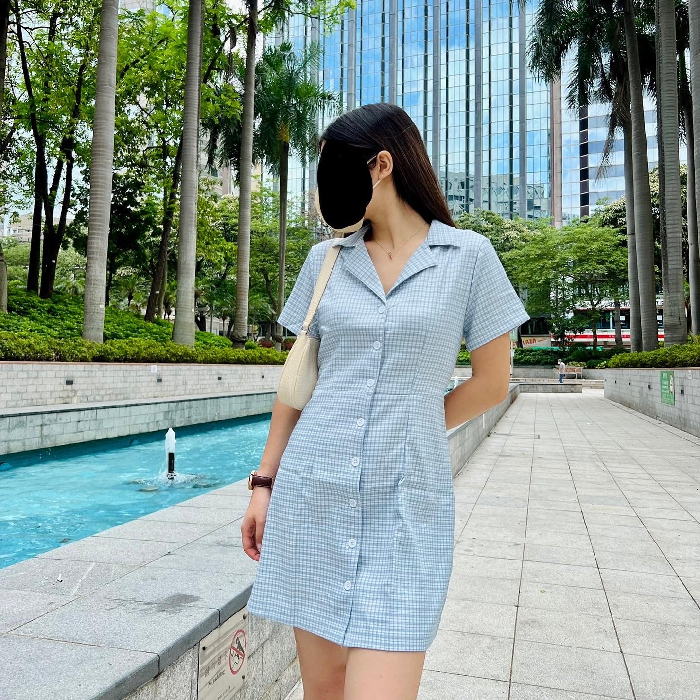 Polo Plaid Button Front Skirt Dress