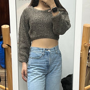 #T008 - Unnie Crop Knitted Sweater