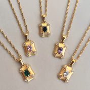 Squared Abigail Gem Necklace