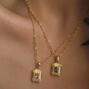 Squared Abigail Gem Necklace