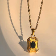 Squared Abigail Gem Necklace