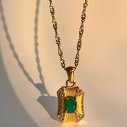 Squared Abigail Gem Necklace