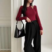 Freya Shoulder Cut Long Sleeve Crop Top