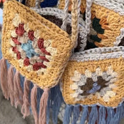 #T005 Handmade Floral Crochet Mini Bag
